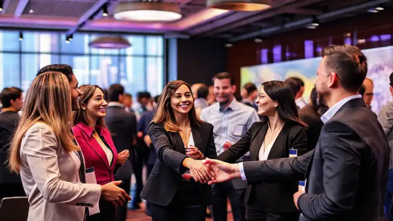 Evento de networking con profesionales y conexiones
