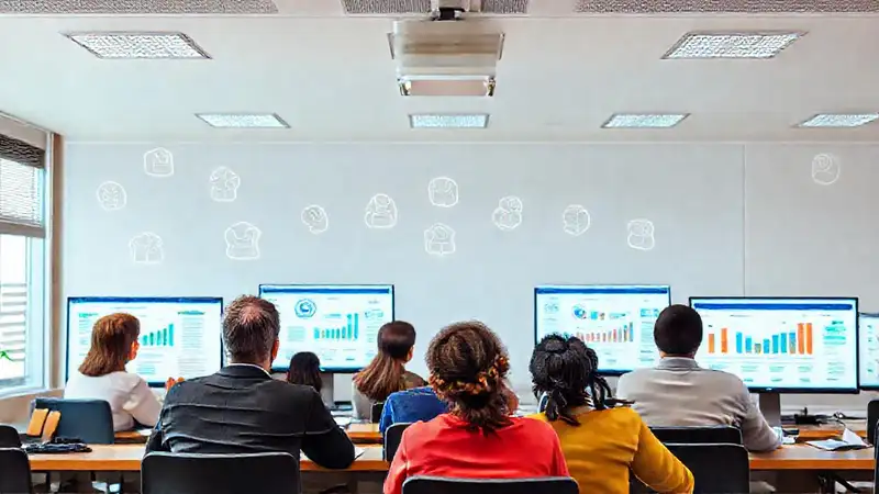 Íconos profesionales, estudio, finanzas, tecnología, motivación