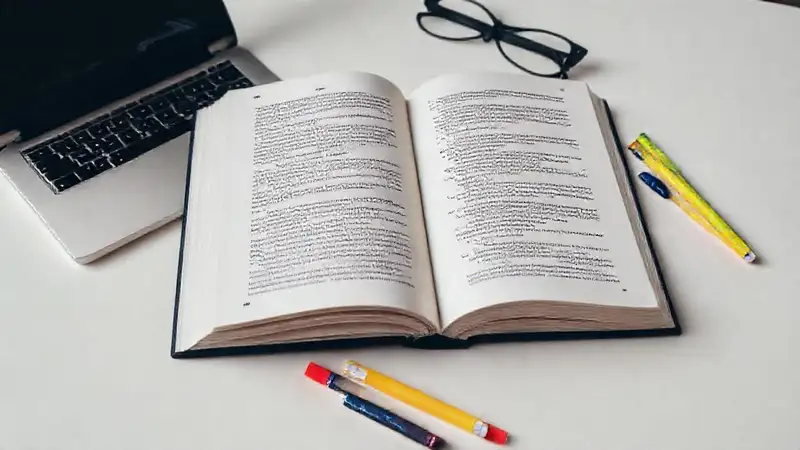 Estudio organizado con libros y herramientas académicas