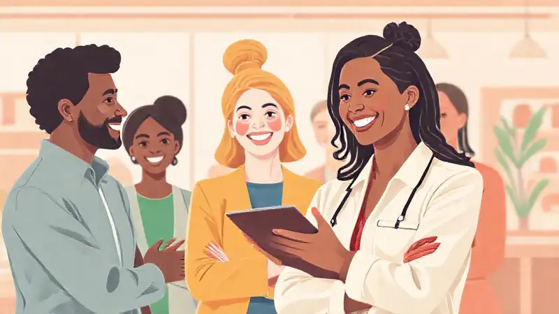 Trabajo social colaborativo en entorno comunitario moderno