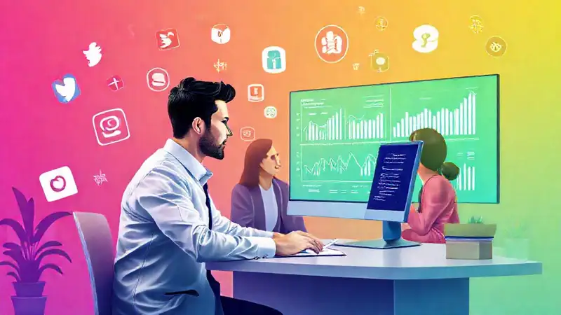 Contador moderno trabajando con tecnología y diversidad