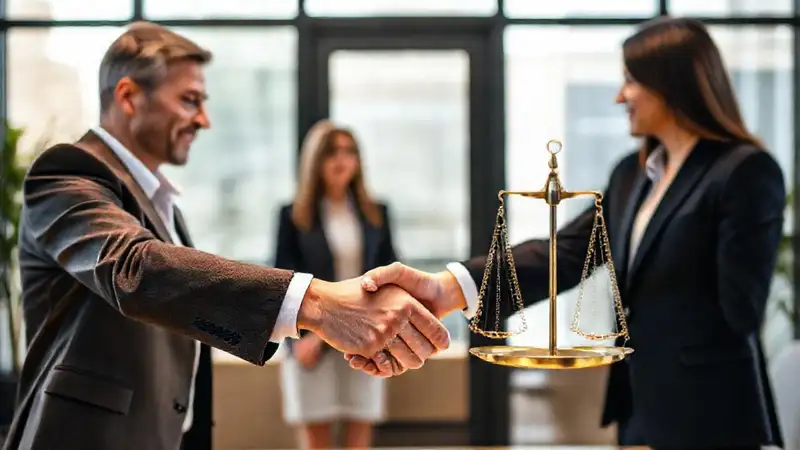 Dos personas negociando en un entorno profesional