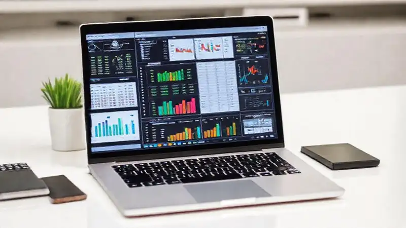 Oficina moderna con software y herramientas digitales