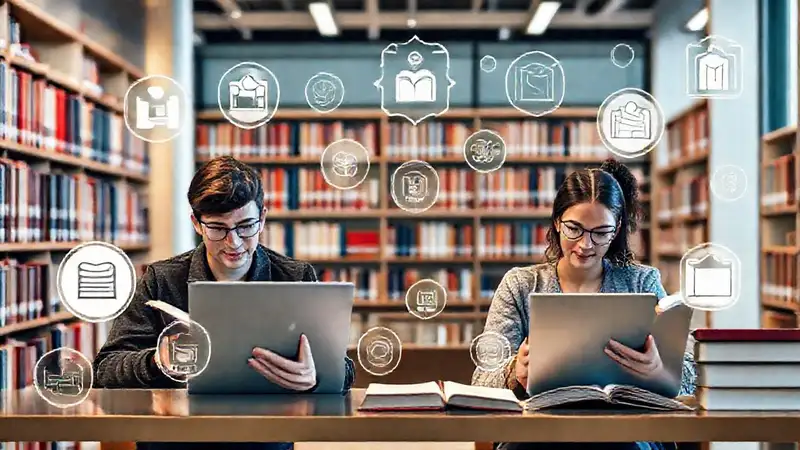 Biblioteca digital para estudiantes en entorno moderno