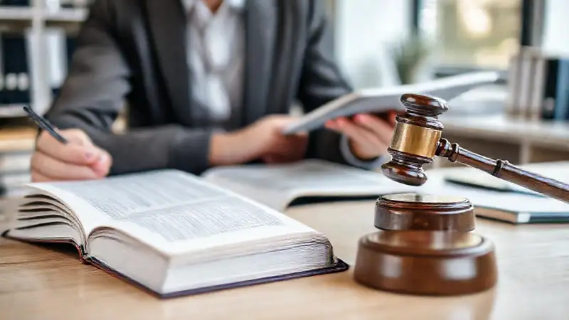 Estudio legal en oficina moderna y organizada