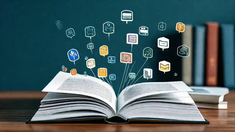 Libro abierto con citas y estilo moderno