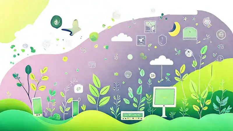 Símbolos modernos de naturaleza y tecnología