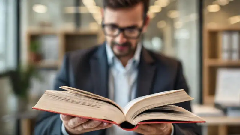 Lectura rápida y organizada en oficina moderna