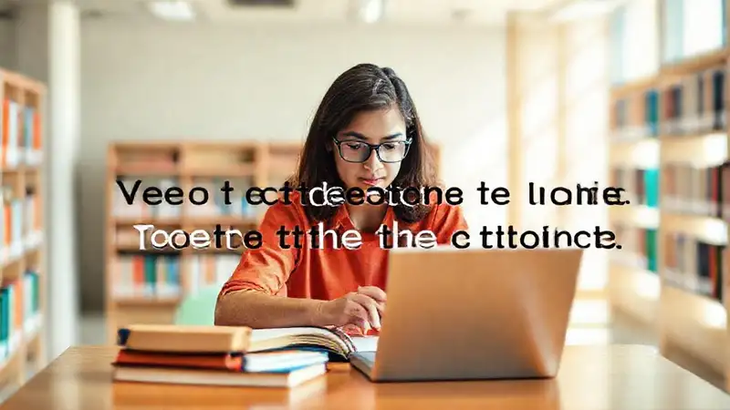 Estudiante estudia en biblioteca motivada y concentrada