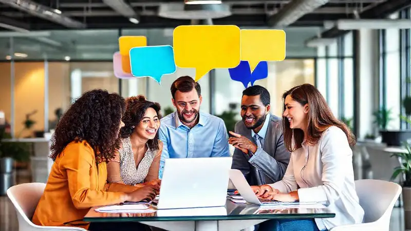Comunicación profesional en entorno colaborativo moderno