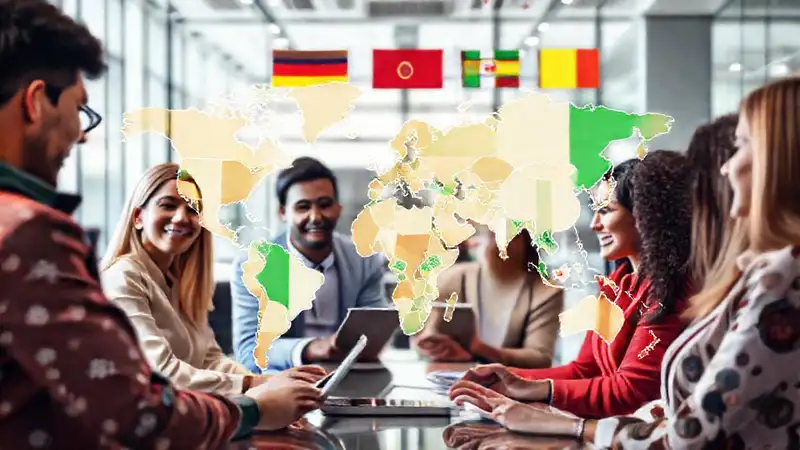 Diversas culturas intercambian ideas en oficina global