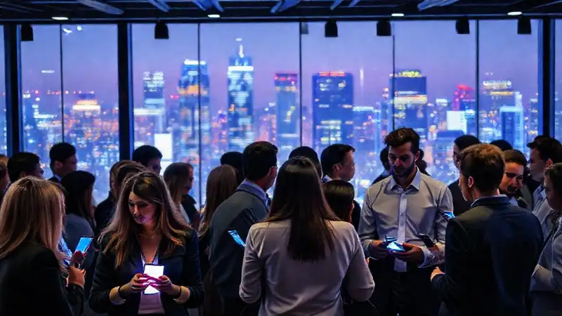Evento de networking con profesionales y conexiones