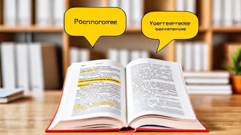 Libro abierto con tips de parafraseo
