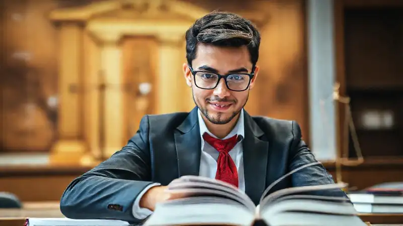 Estudiante de derecho en aula inspiradora