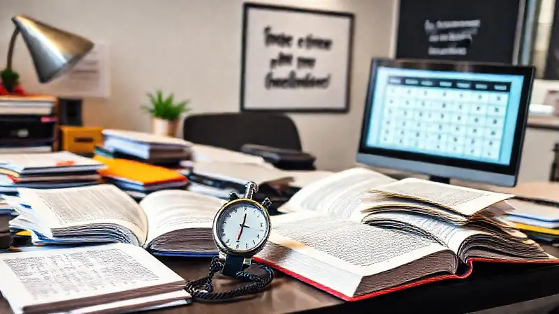 Oficina moderna enfocada en gestión del tiempo