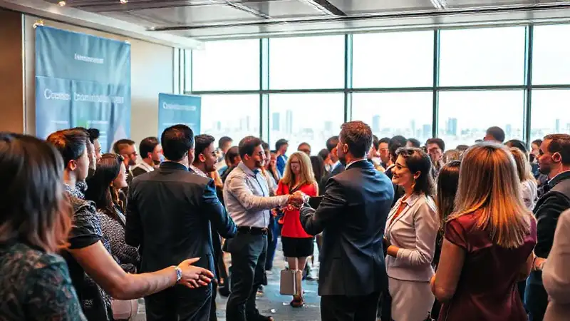 Evento de networking con personas y energía
