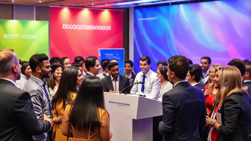 Conferencia profesional vibrante y bien comunicada