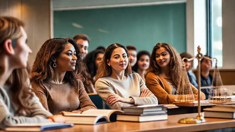 Estudiantes escuchan en aula con justicia y empatía