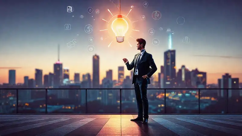 Abogado moderno inspirado en tecnología y futuro