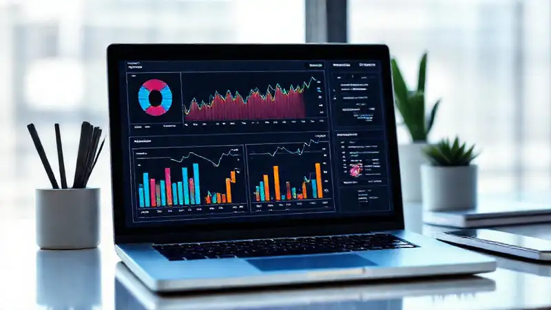 Contabilidad digital moderna en un espacio profesional