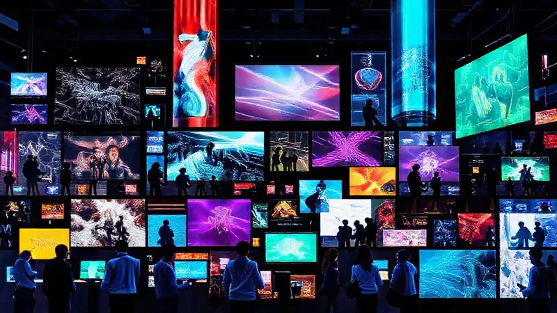 Diversidad visual moderna y futurista impactante