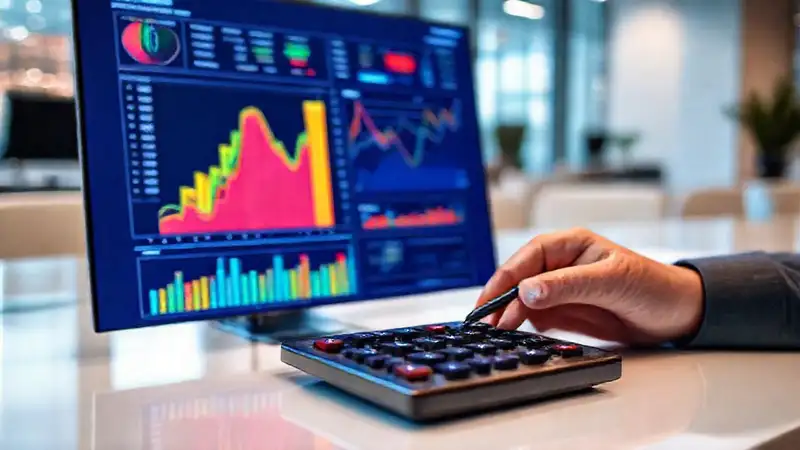 Interfaz moderna de análisis financiero y visualización