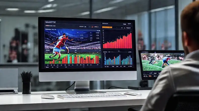 Análisis deportivo con tecnología moderna y gráficos