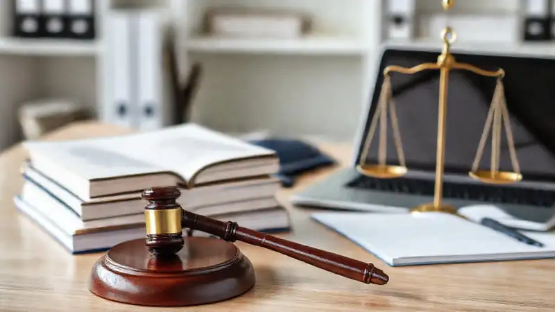 Trabajo legal en oficina moderna y ordenada