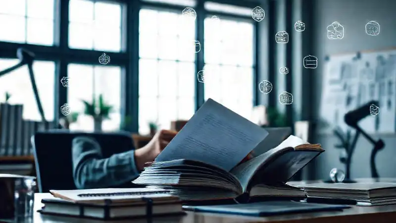 Materiales legales y estudio en oficina moderna