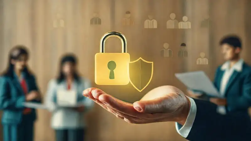 Símbolos de confianza, empatía y protección profesional