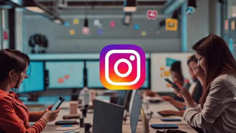 Profesionales usan Instagram en entorno creativo moderno