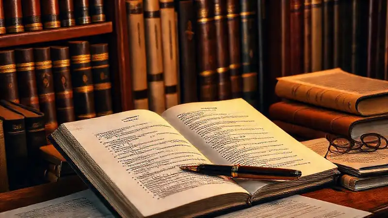 Estudio elegante con libros