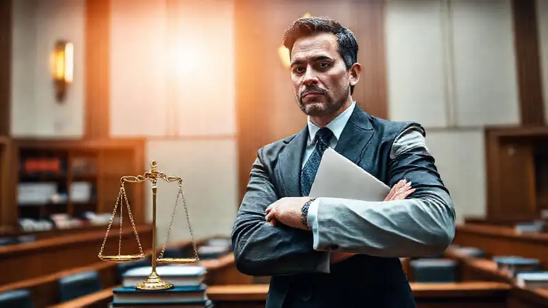 Escena judicial elegante