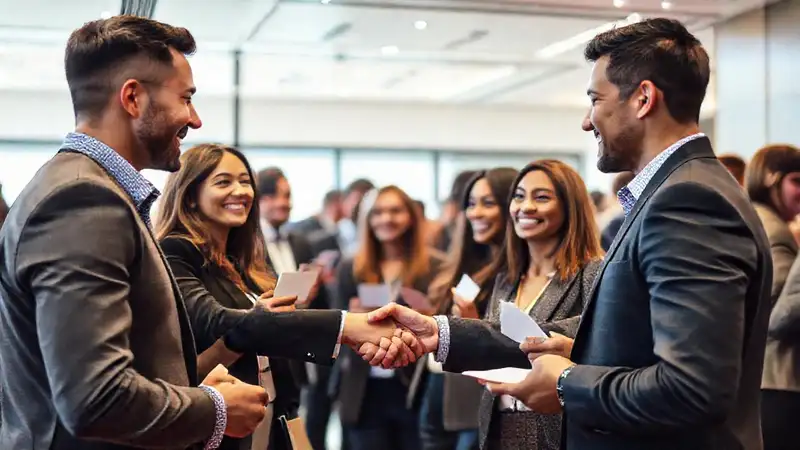 Evento de networking con conexiones y confianza
