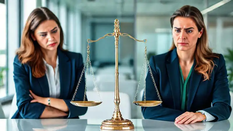 Abogados confiados en equilibrio y profesionalismo