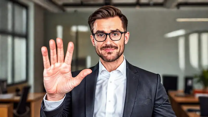 Abogado profesional en oficina moderna y motivadora