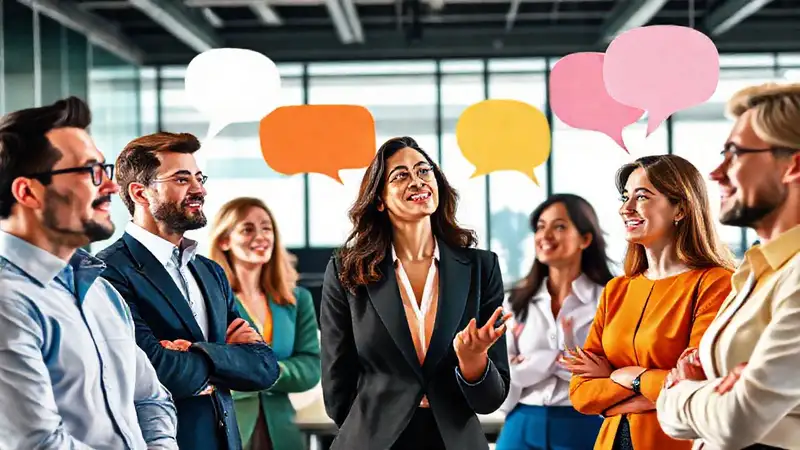 Profesional escucha en oficina moderna y amigable