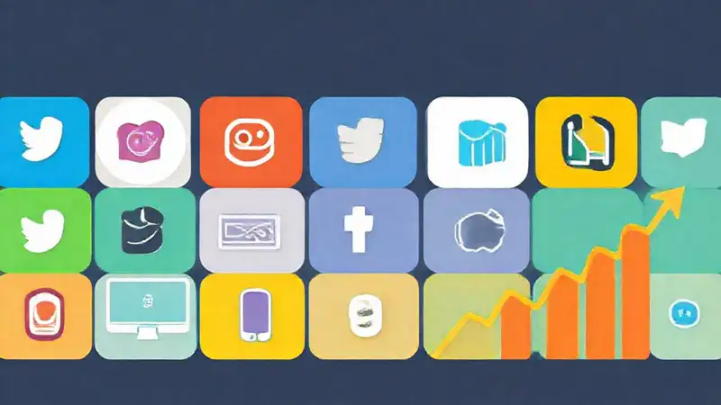 Iconos digitales, redes sociales y gráficos modernos