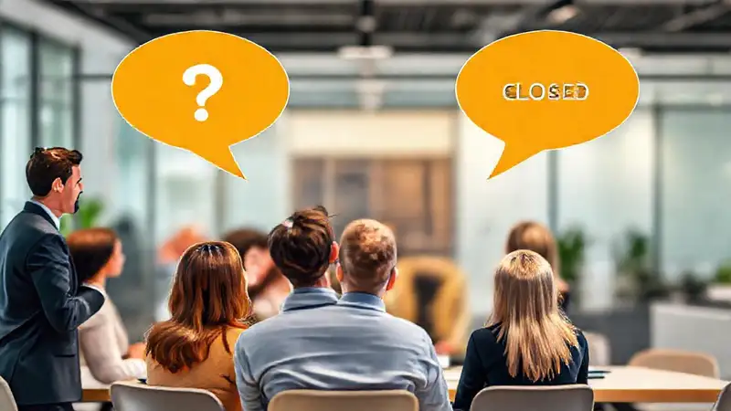 Preguntas abiertas y cerradas en conversación profesional