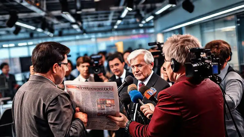 Titulares, periodistas, oficiales y cámaras en acción