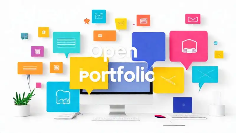 Portafolio educativo moderno, colorido y profesional