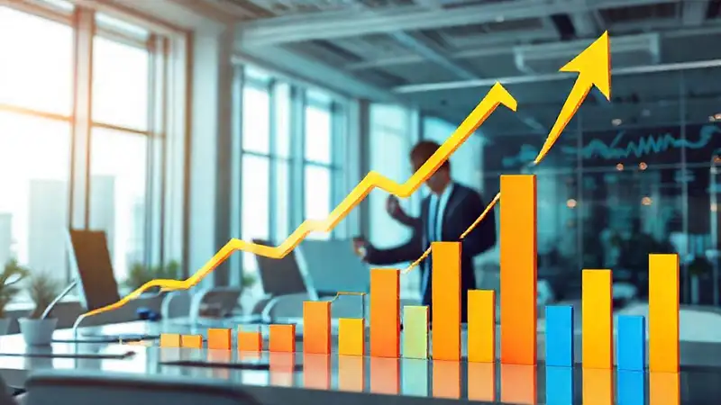 Análisis financiero con gráficos y tecnología moderna