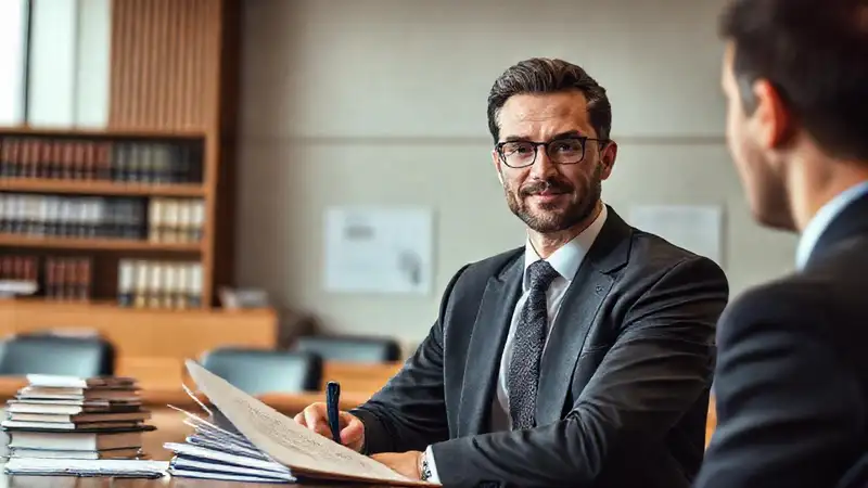Abogado profesional en oficina moderna y organizada