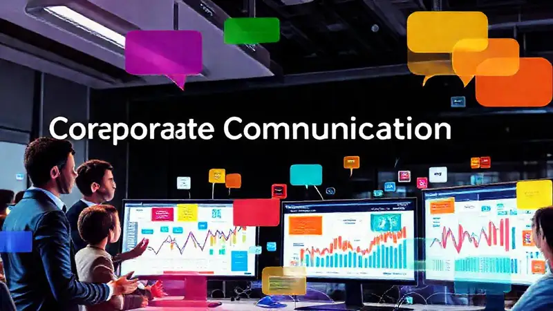 Comunicación empresarial moderna en ambiente dinámico