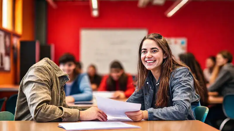Estudiante organizado en relaciones públicas y actividades