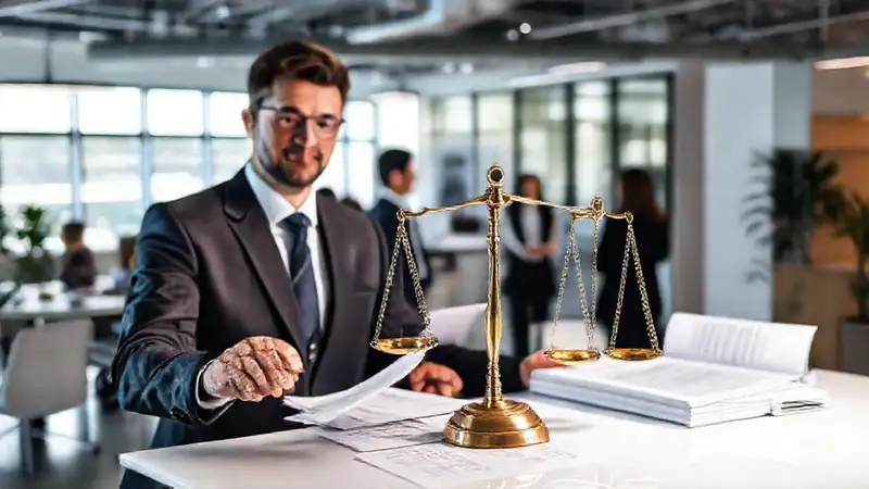Contador ético en oficina moderna y profesional