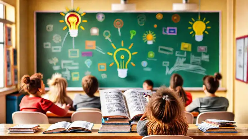 Aula creativa con ideas y recursos variados
