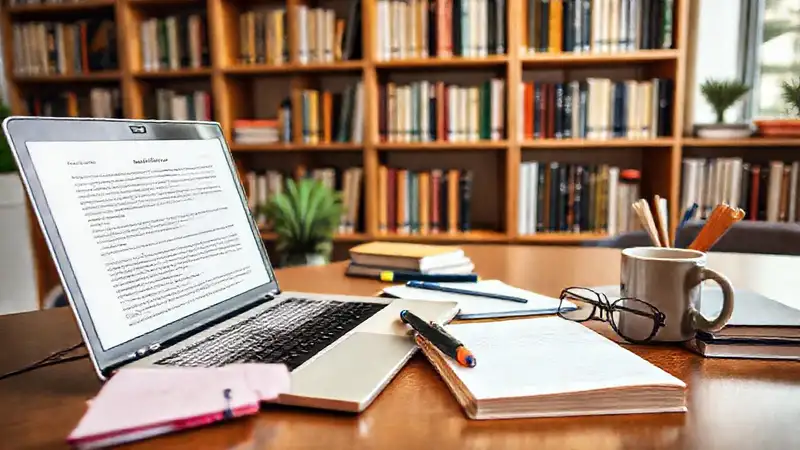 Espacio de estudio con laptop