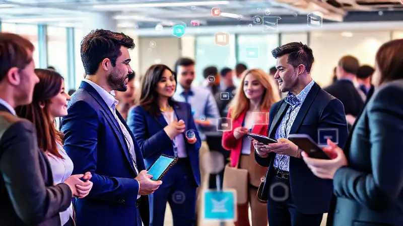 Evento de networking profesional en ambiente moderno