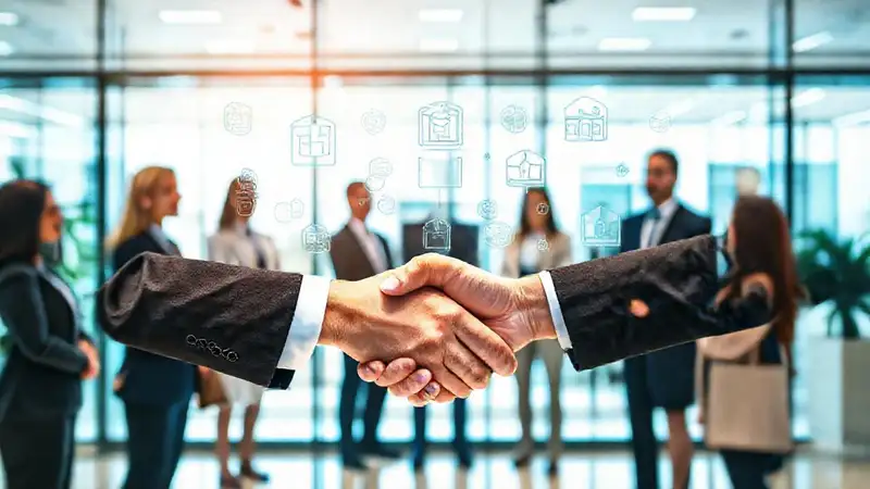 Negociación profesional en ambiente moderno y confiable
